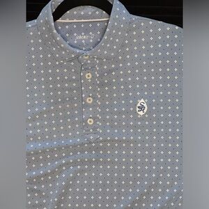 Johnnie-O Blue Patterned Men's Polo Shirt